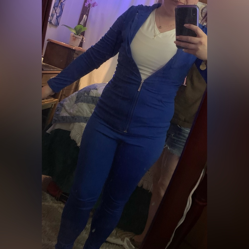 Zip-Up Jacket & Leggings Set ***Blue & Pink Colors***